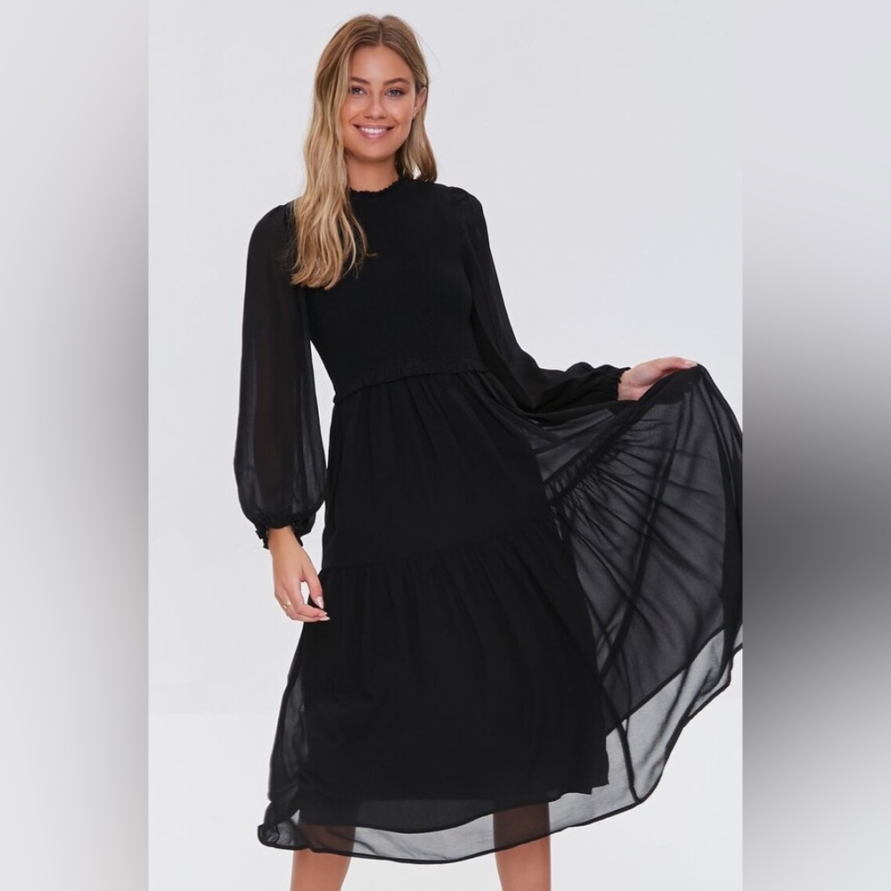 Smocked Midi Dress